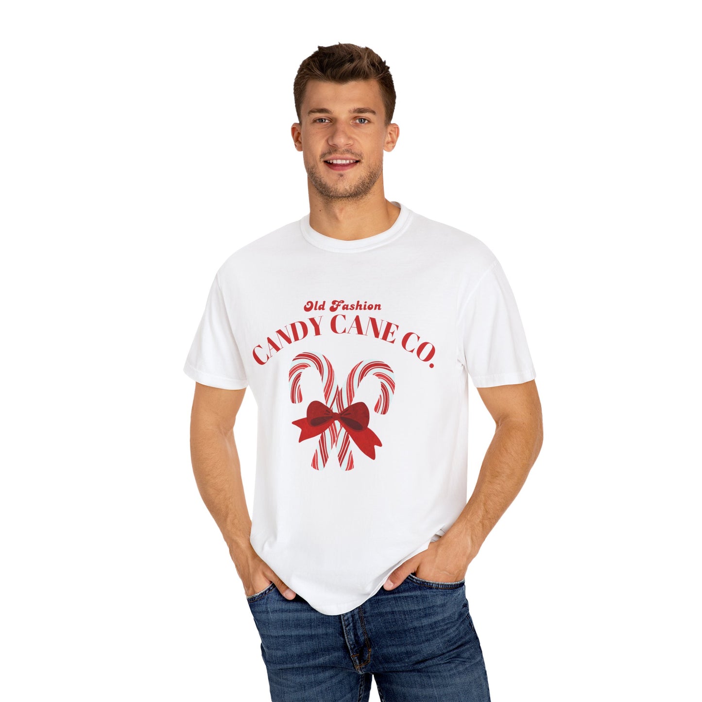 Candy Cane Garment-Dyed T-shirt