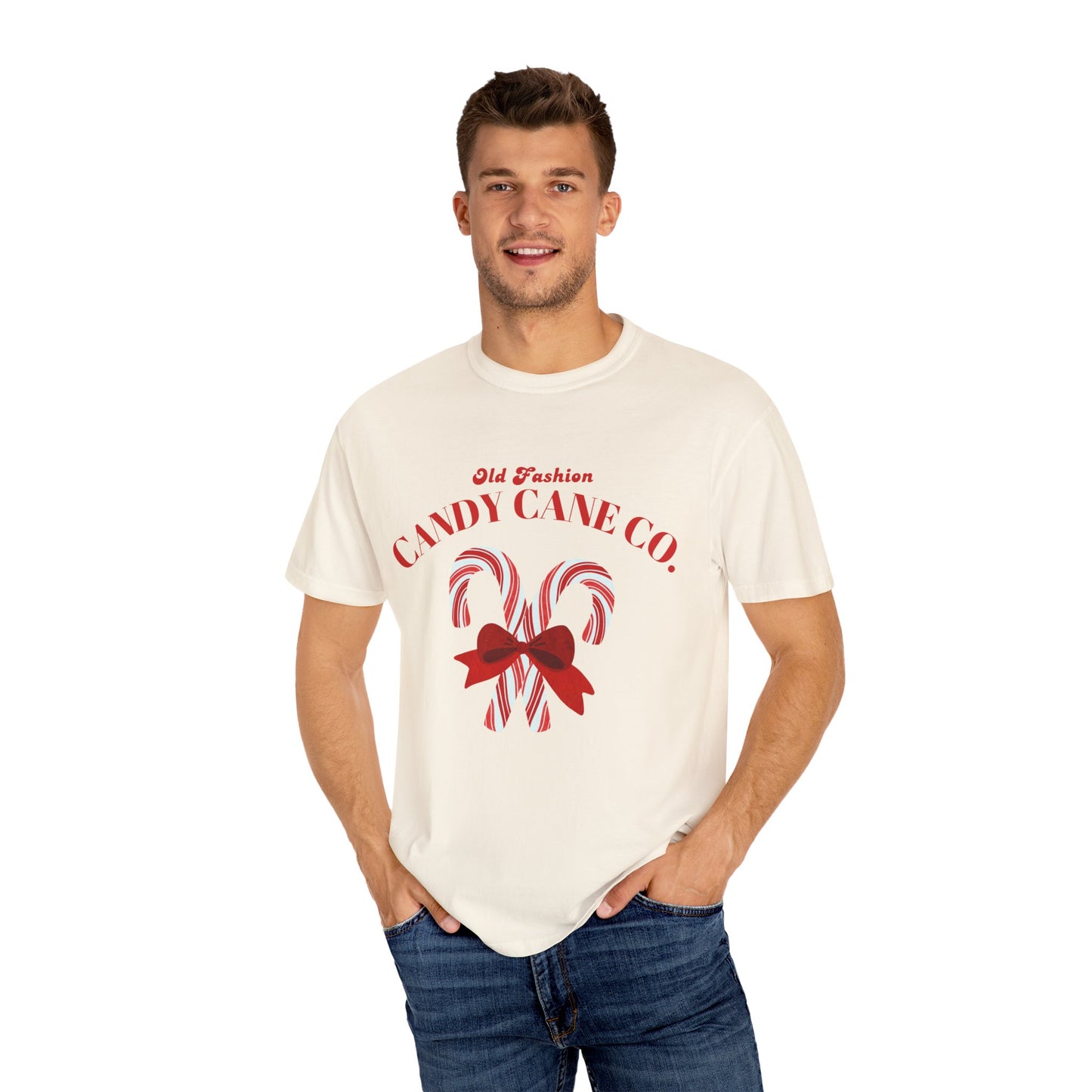 Candy Cane Garment-Dyed T-shirt