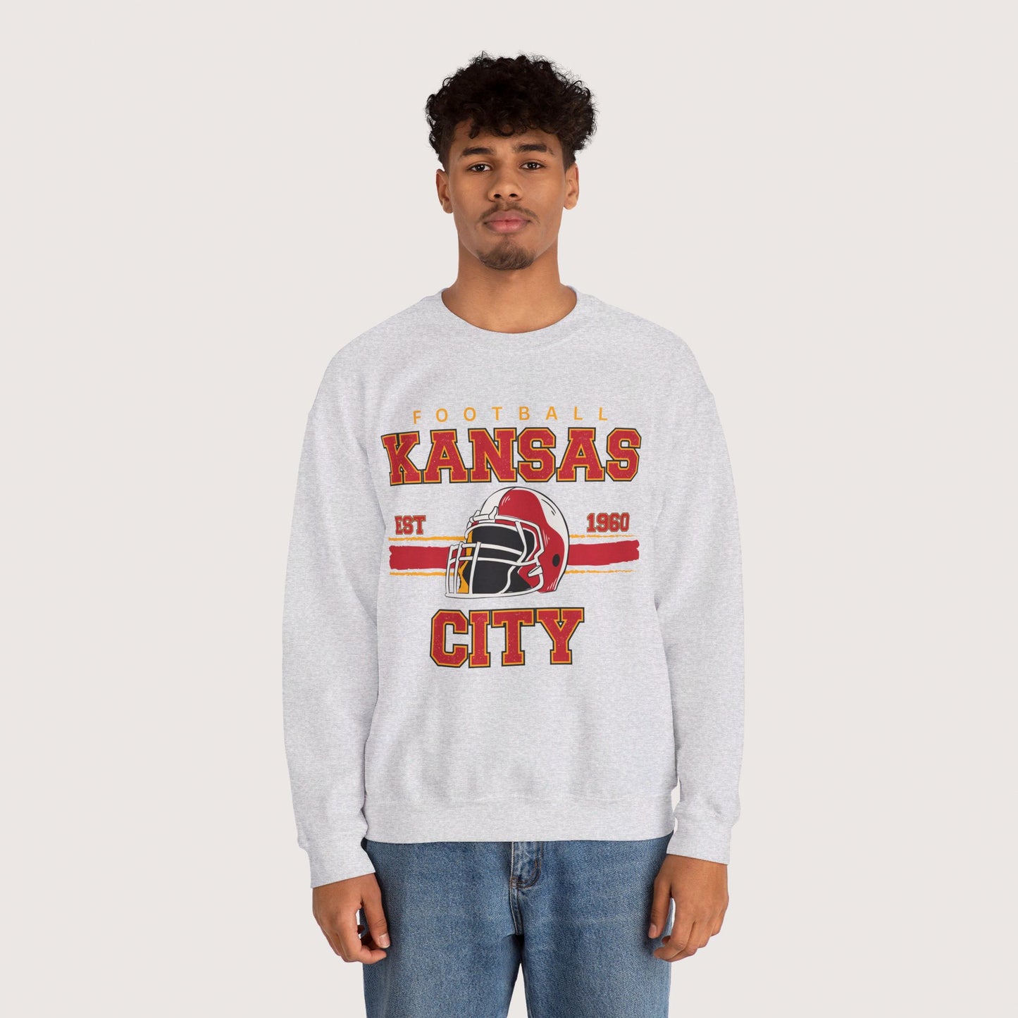 Vintage Kansas City Football Crewneck Sweatshirt