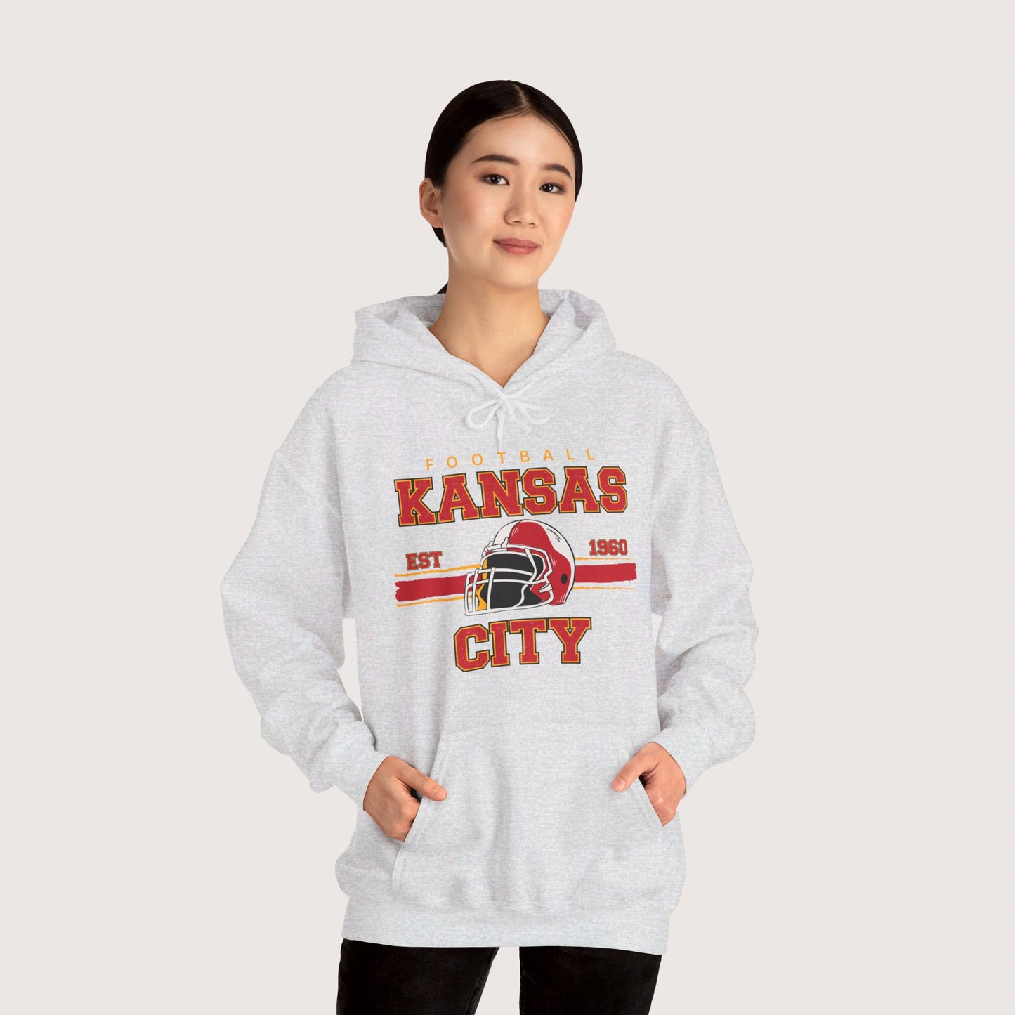 Vintage Kansas City Football Hooded Sweatshirt