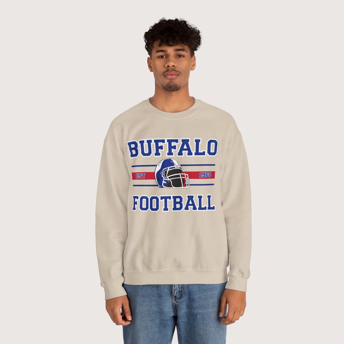 Vintage Buffalo Football Crewneck Sweatshirt