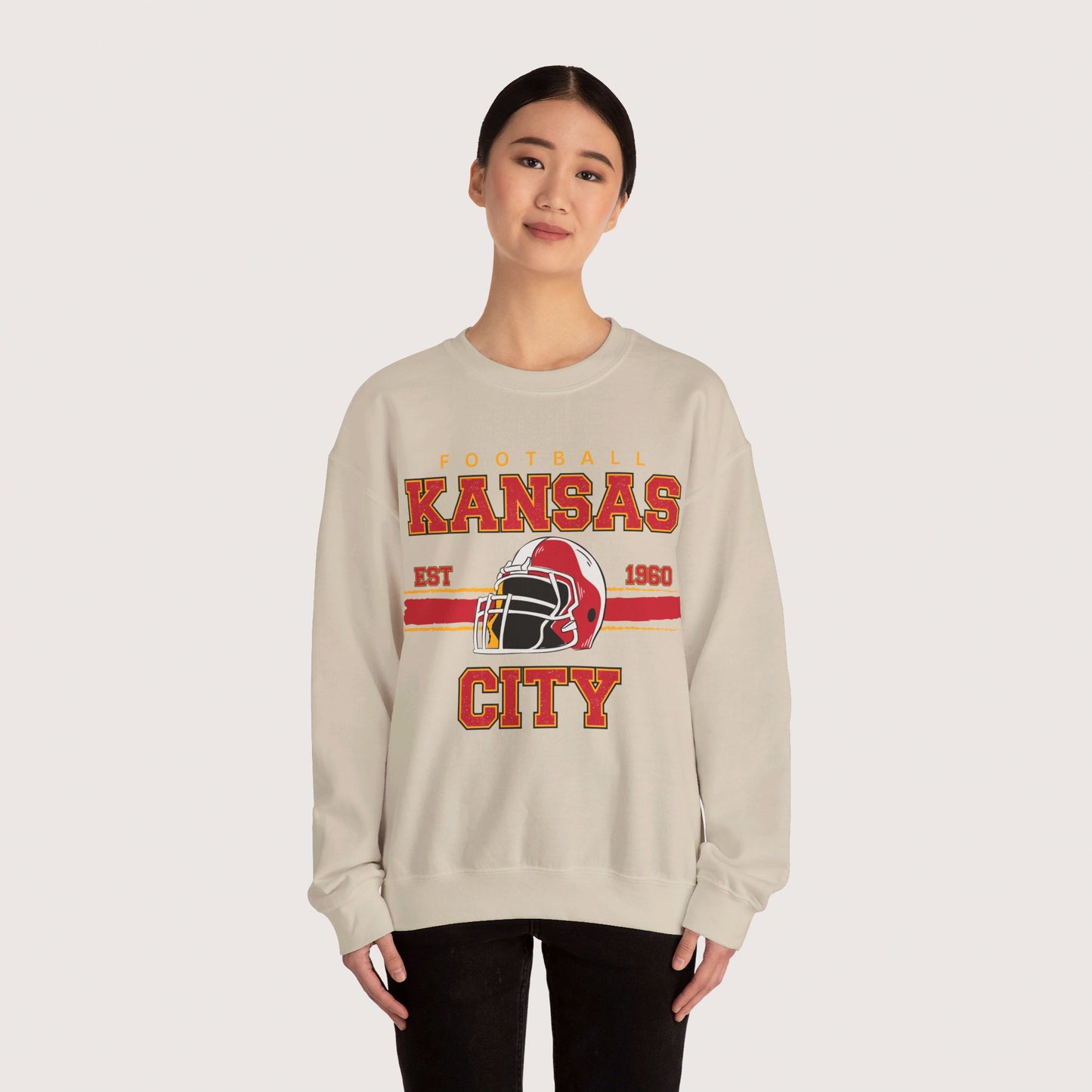 Vintage Kansas City Football Crewneck Sweatshirt