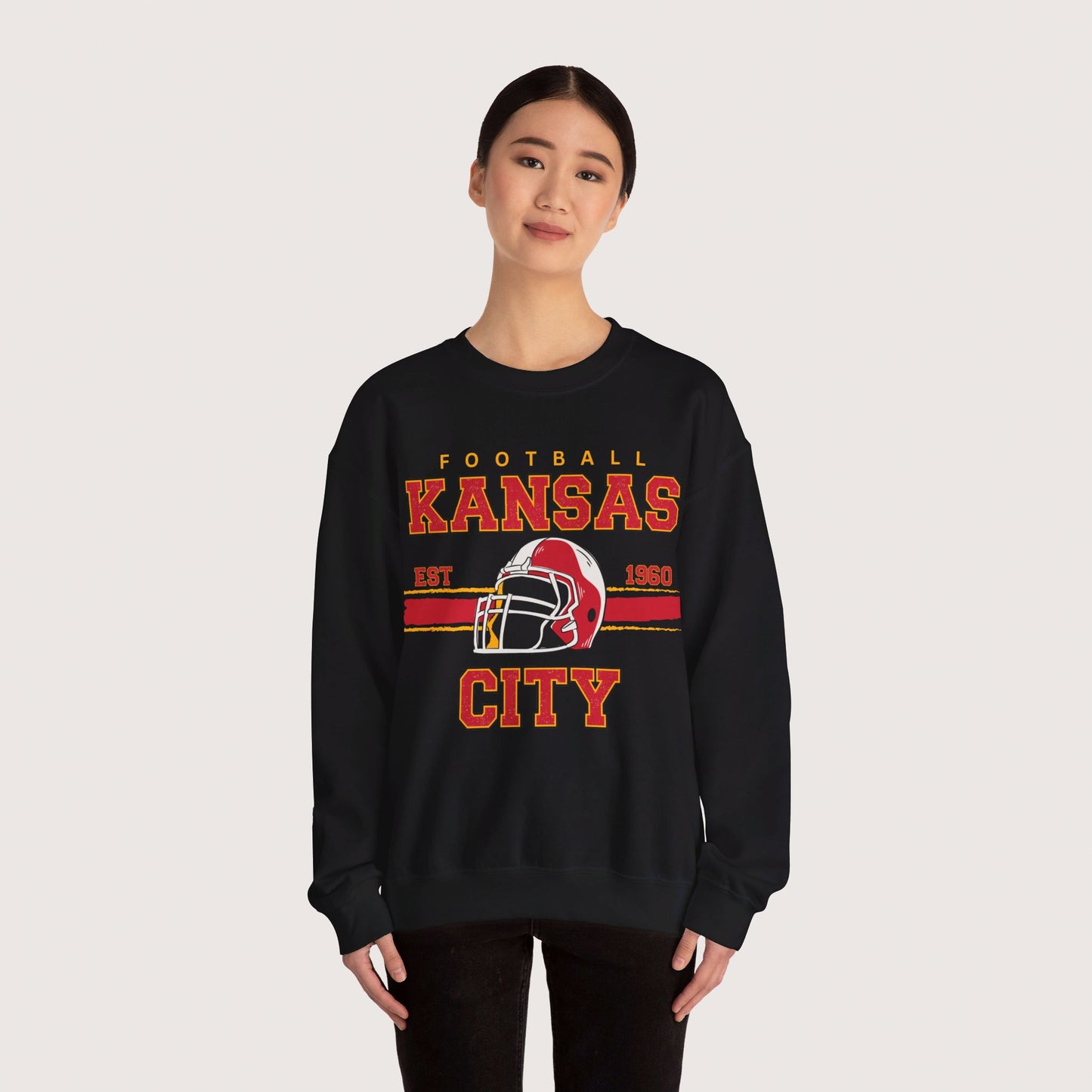 Vintage Kansas City Football Crewneck Sweatshirt