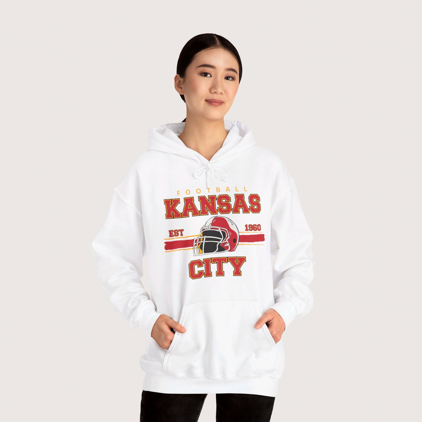 Vintage Kansas City Football Hooded Sweatshirt