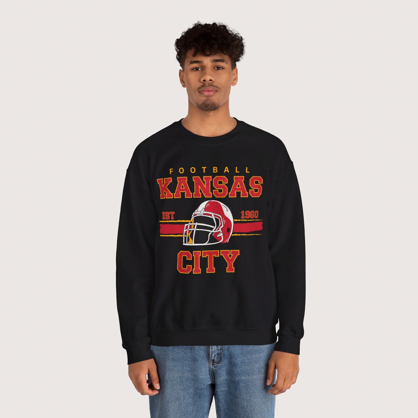 Vintage Kansas City Football Crewneck Sweatshirt