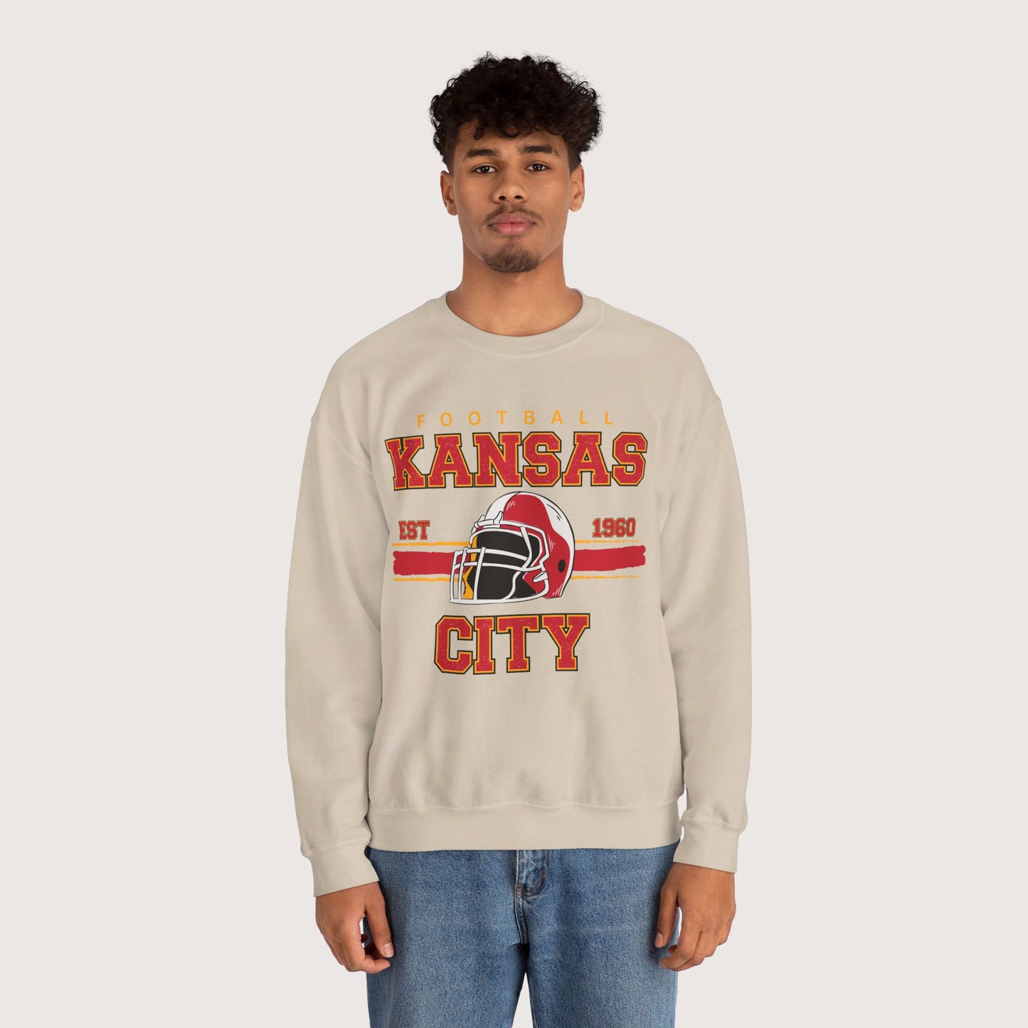 Vintage Kansas City Football Crewneck Sweatshirt