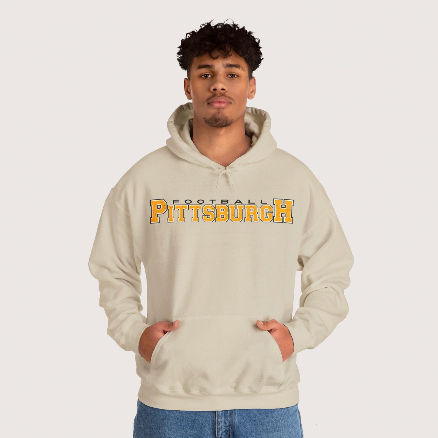 Vintage Pittsburgh Football Hooded Sweatshirt