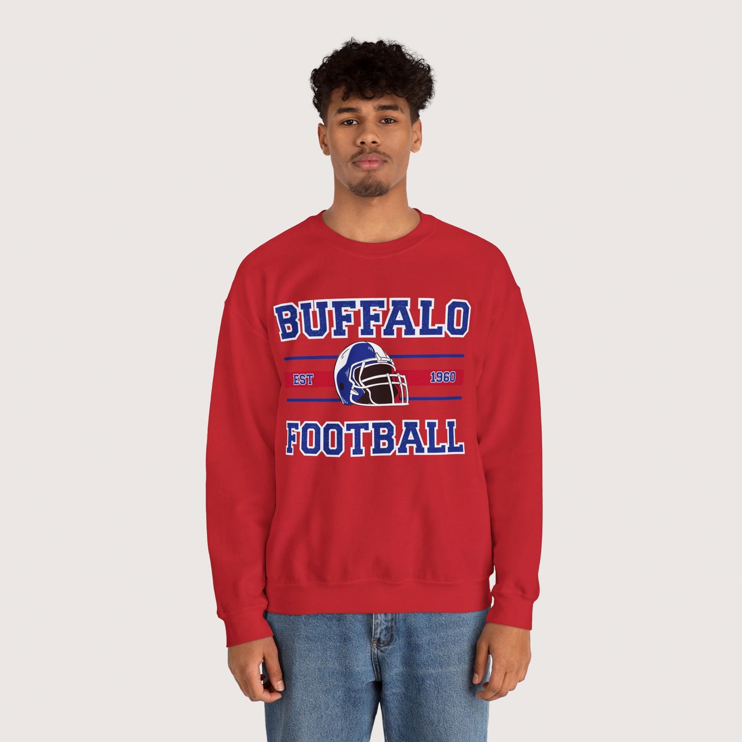 Vintage Buffalo Football Crewneck Sweatshirt