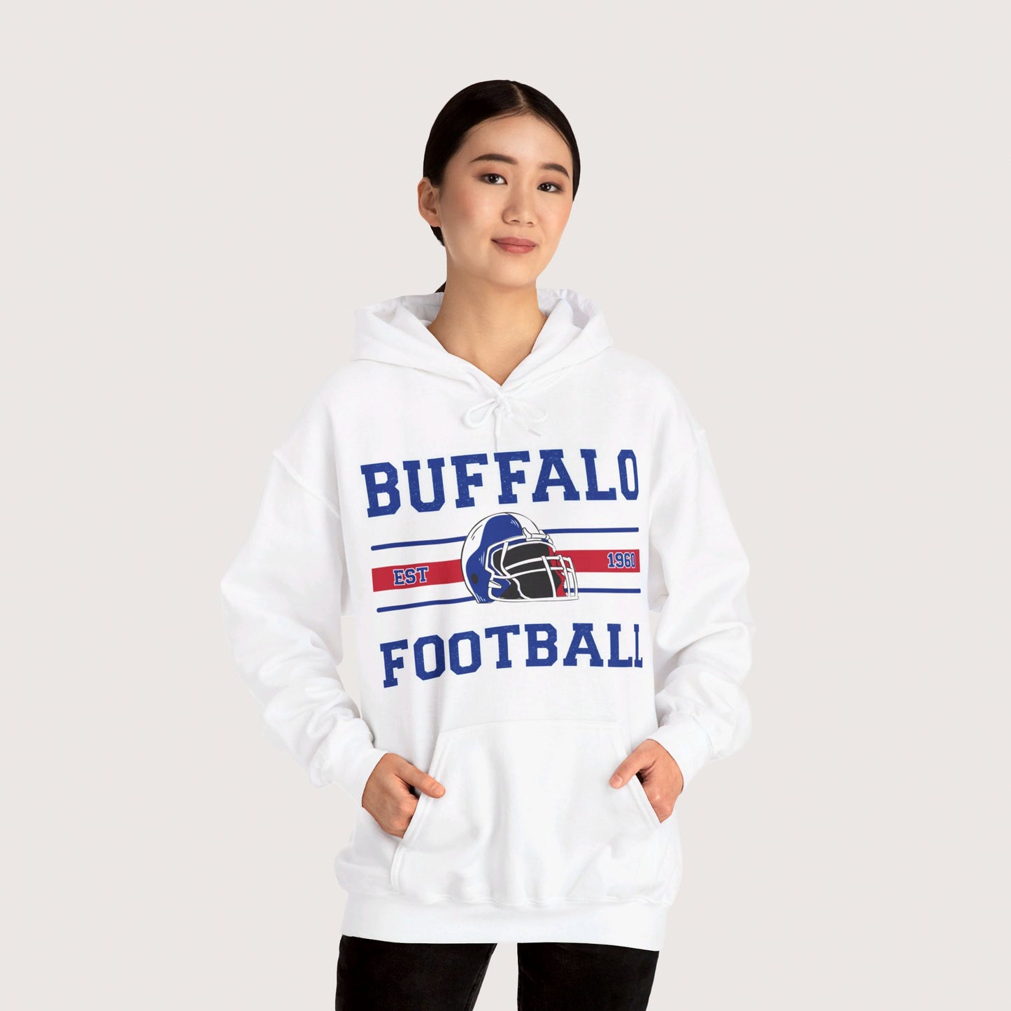 Vintage Buffalo Football Hooded Sweatshirt