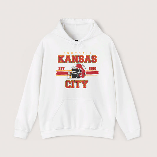 Vintage Kansas City Football Hooded Sweatshirt