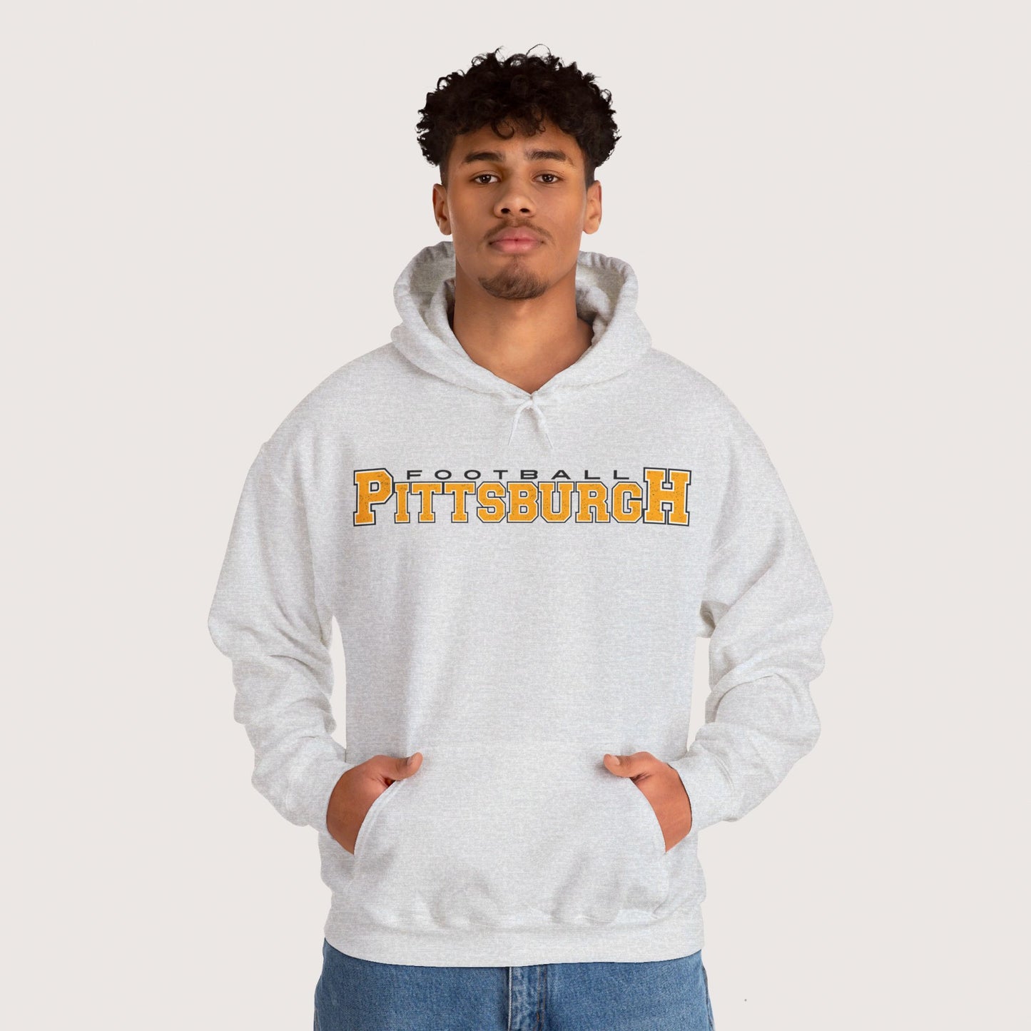 Vintage Pittsburgh Football Hooded Sweatshirt