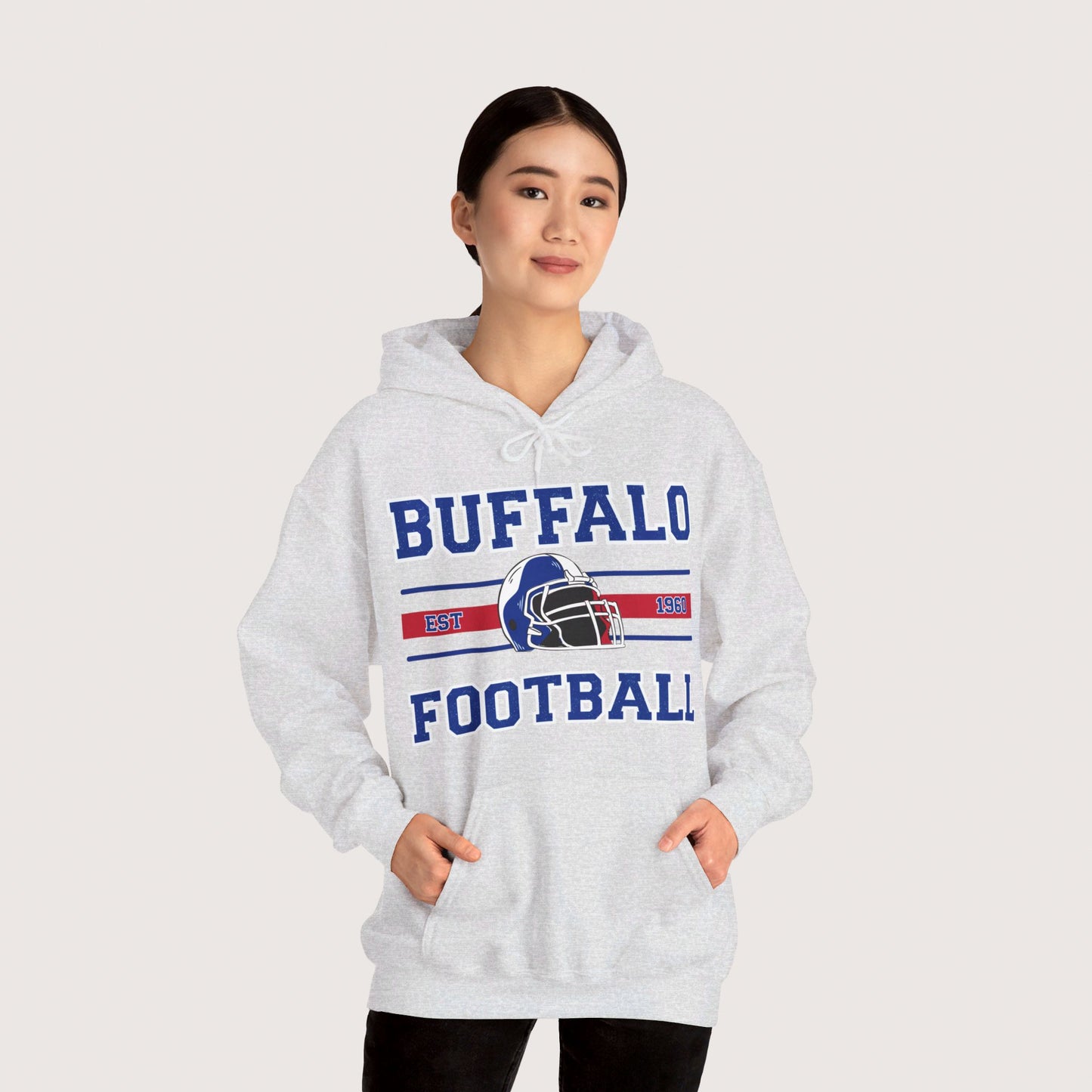 Vintage Buffalo Football Hooded Sweatshirt