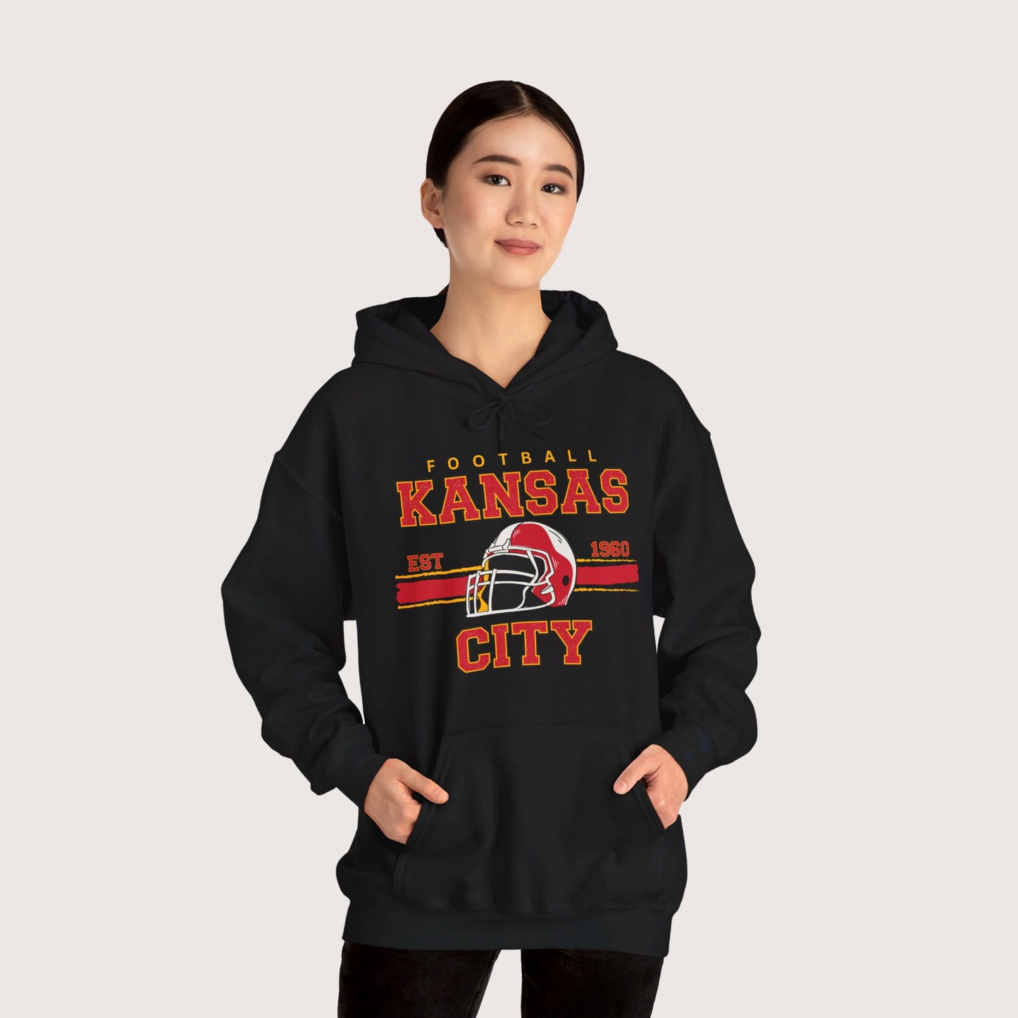 Vintage Kansas City Football Hooded Sweatshirt