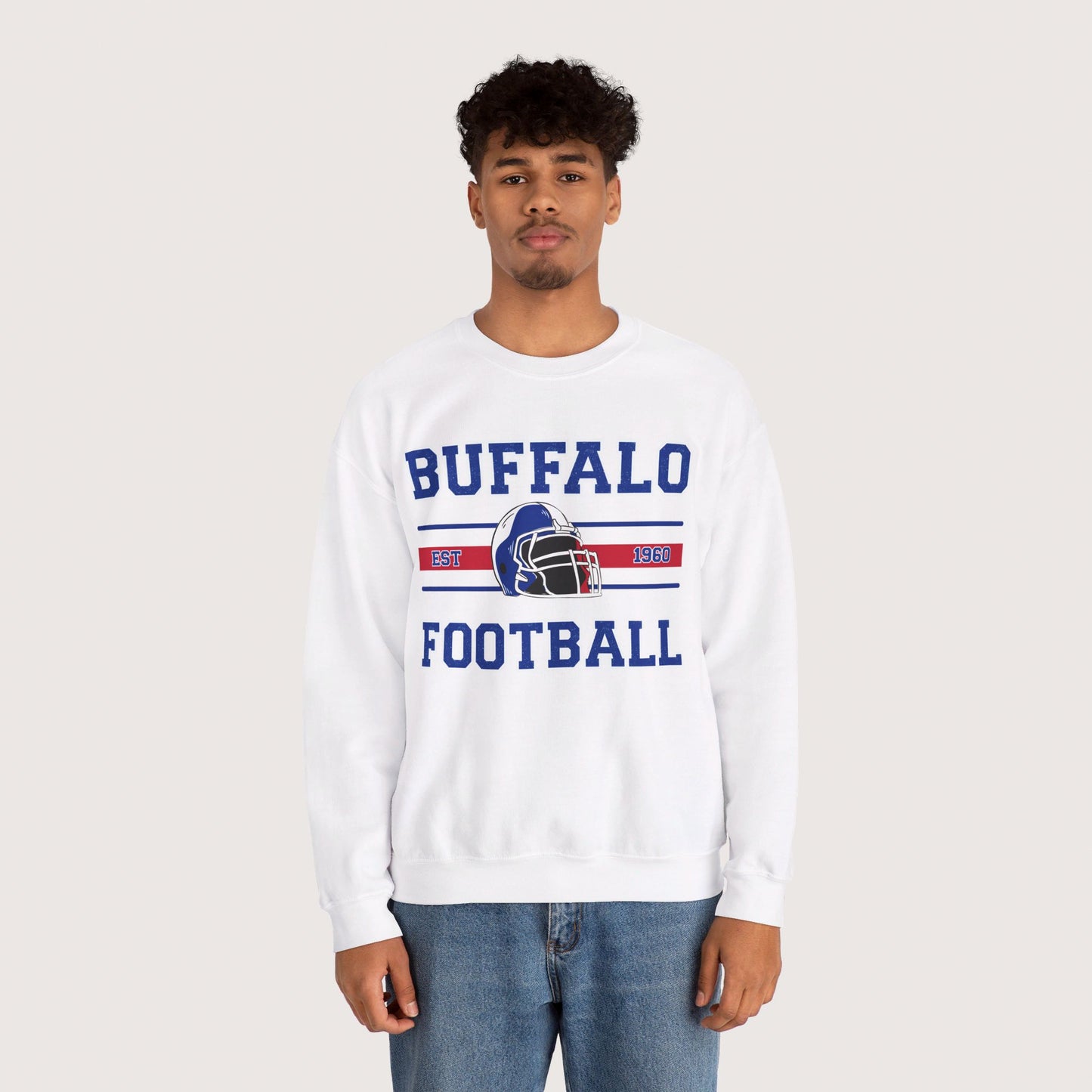 Vintage Buffalo Football Crewneck Sweatshirt