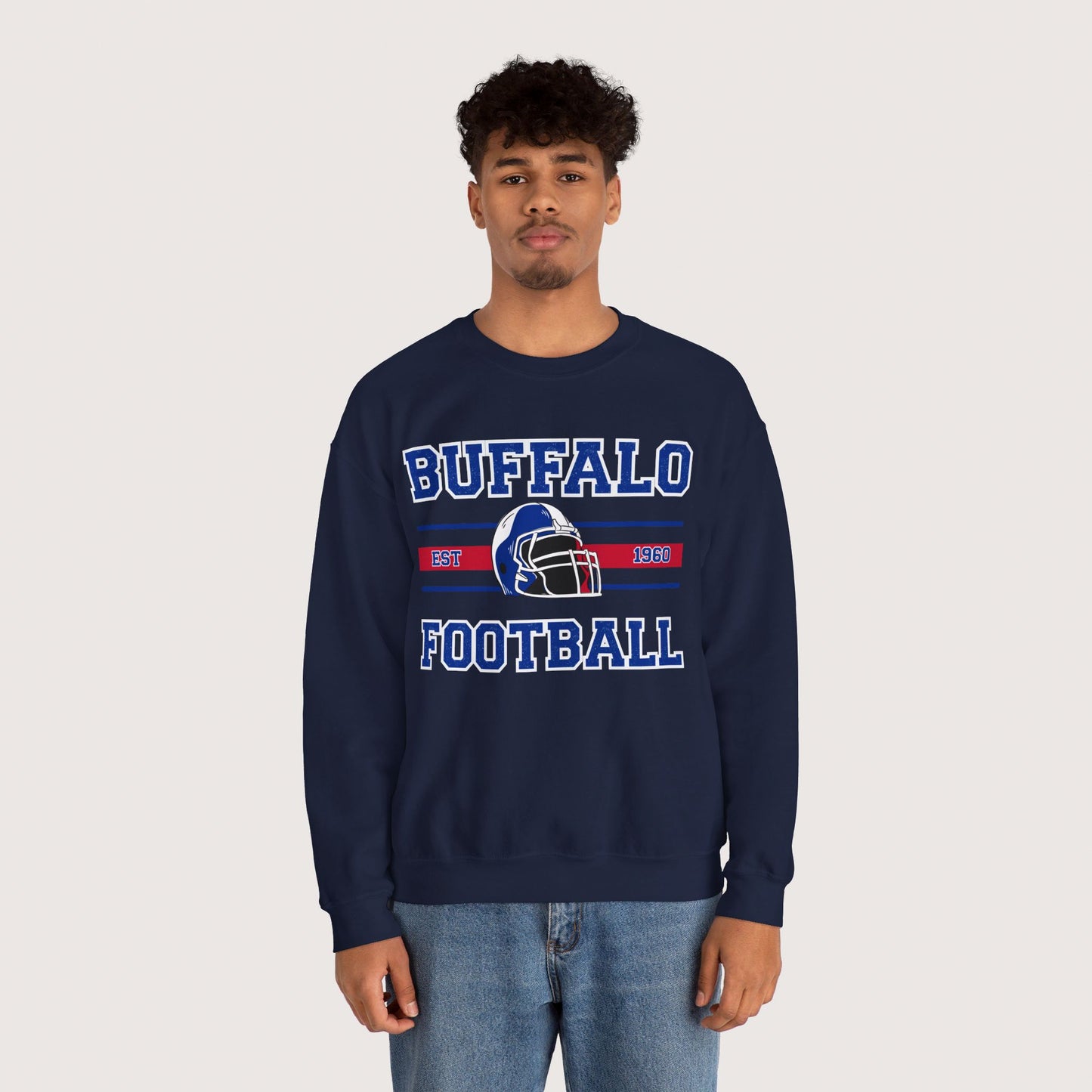 Vintage Buffalo Football Crewneck Sweatshirt