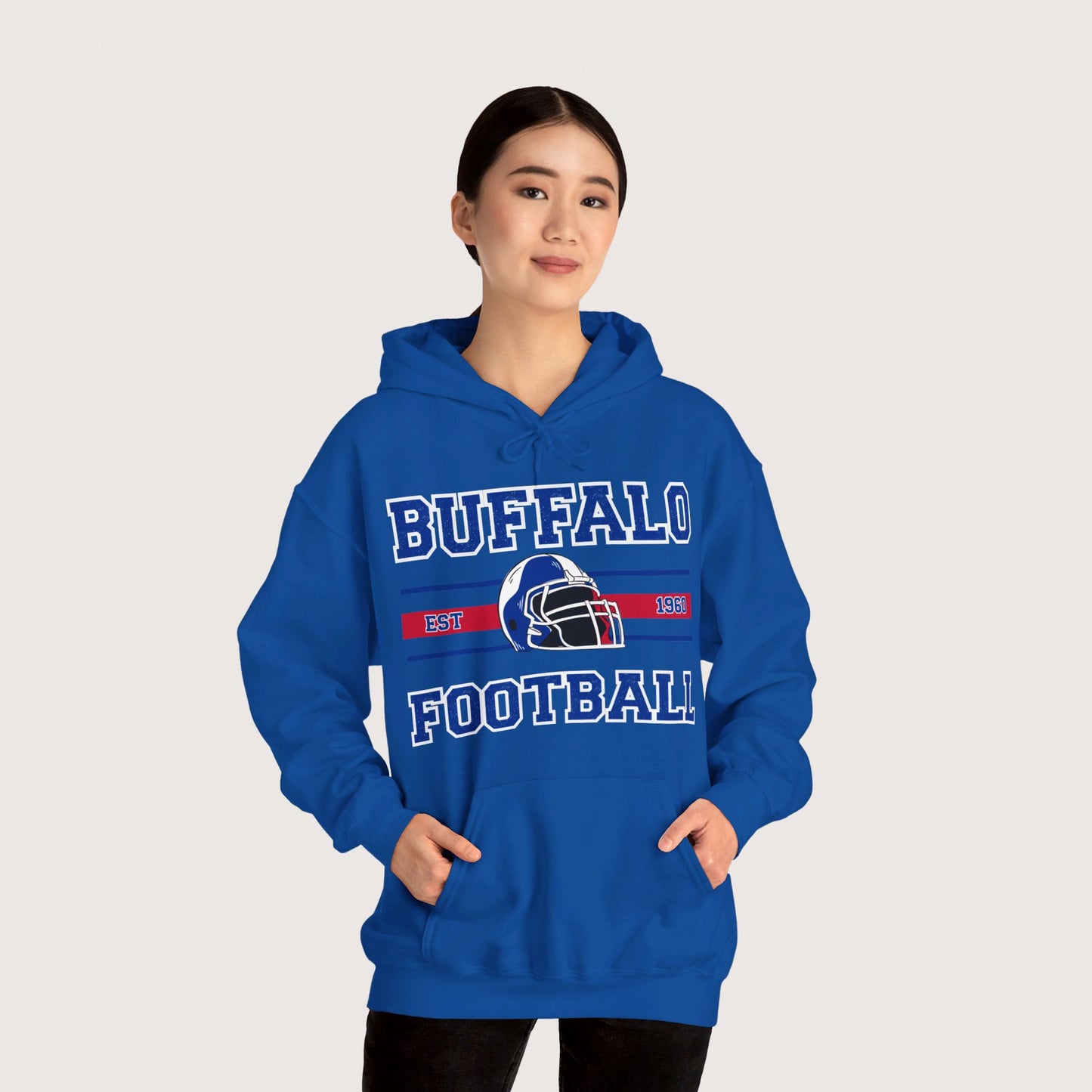 Vintage Buffalo Football Hooded Sweatshirt