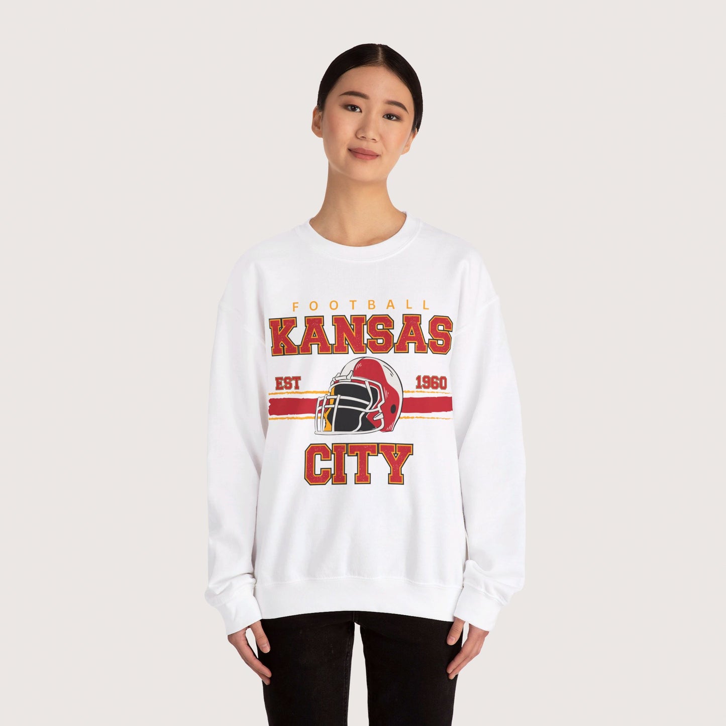 Vintage Kansas City Football Crewneck Sweatshirt