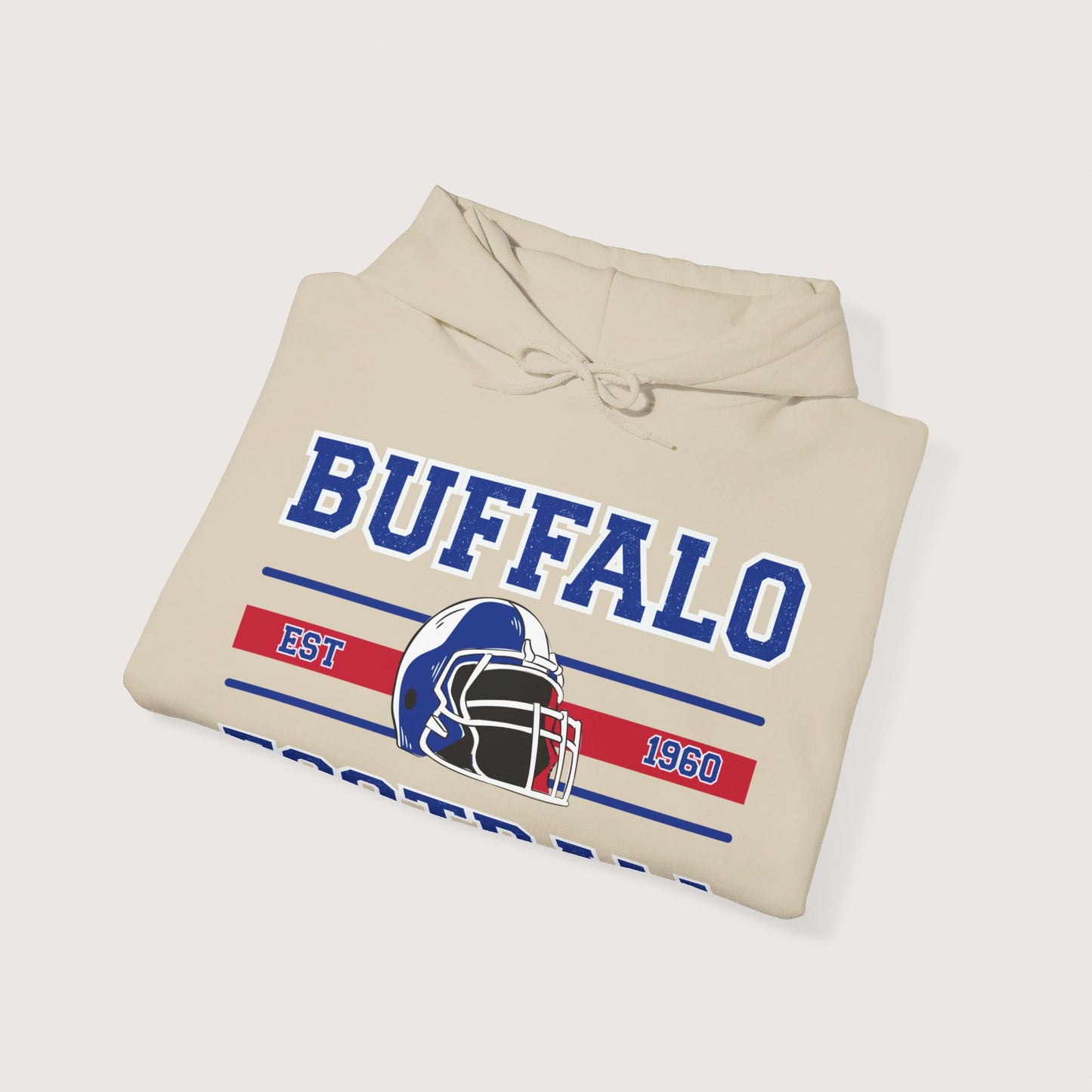 Vintage Buffalo Football Hooded Sweatshirt