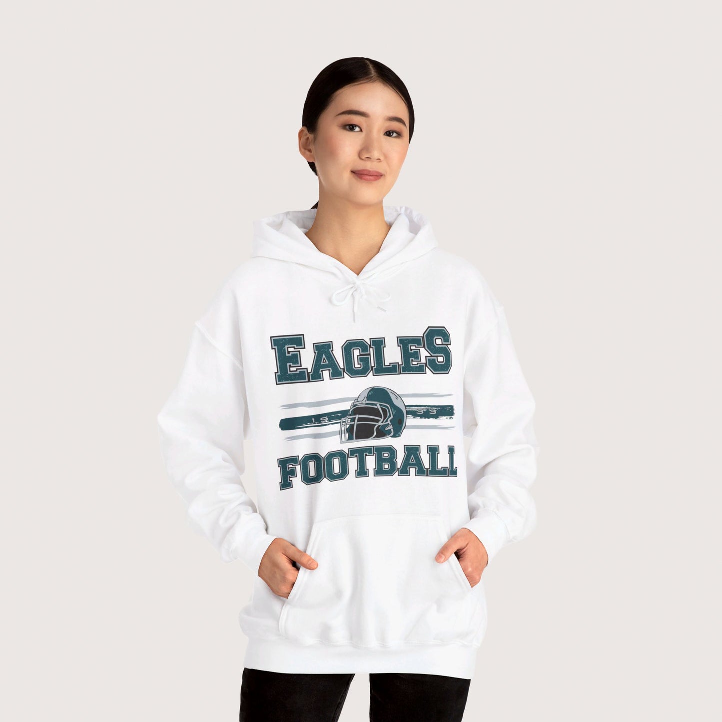 Vintage Eagles Football Hooded Sweatshirt