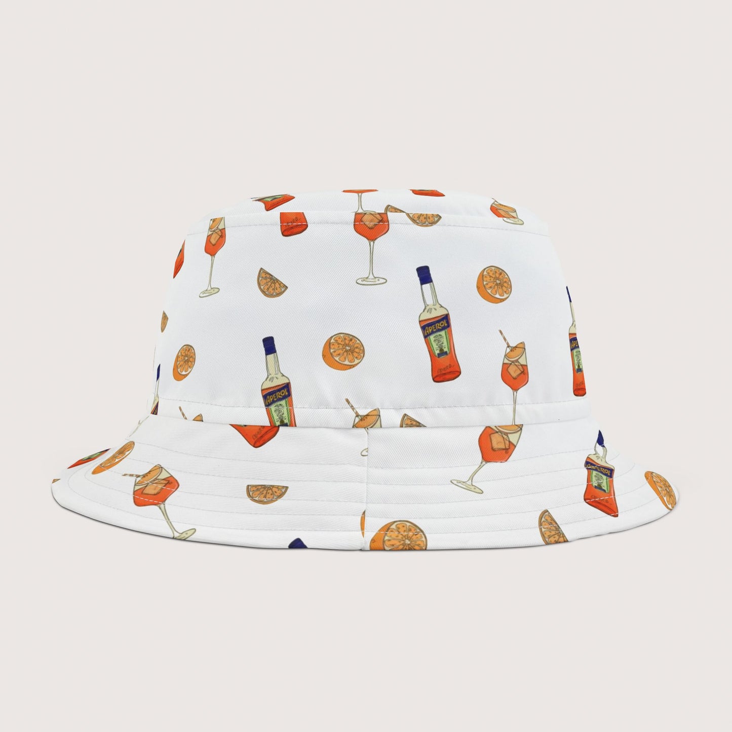 White Aperol Bucket Hat