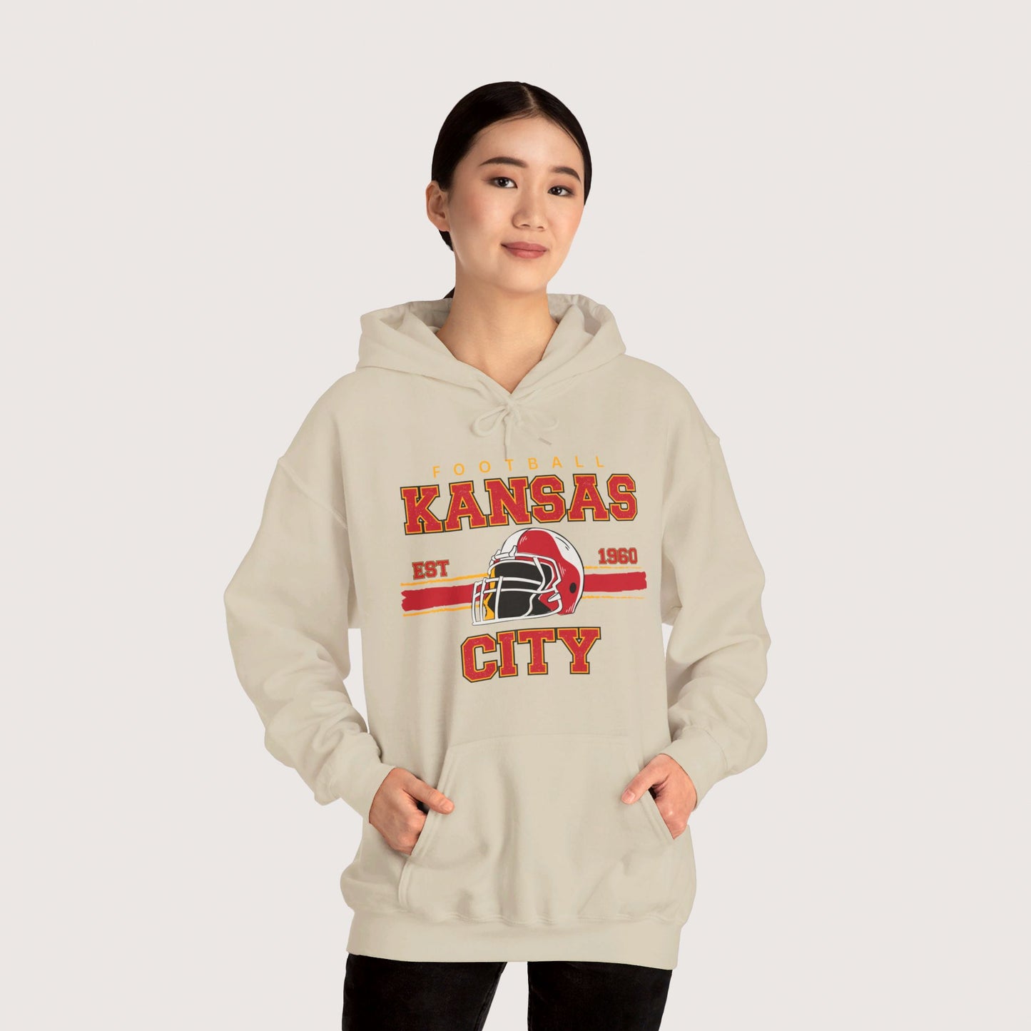 Vintage Kansas City Football Hooded Sweatshirt