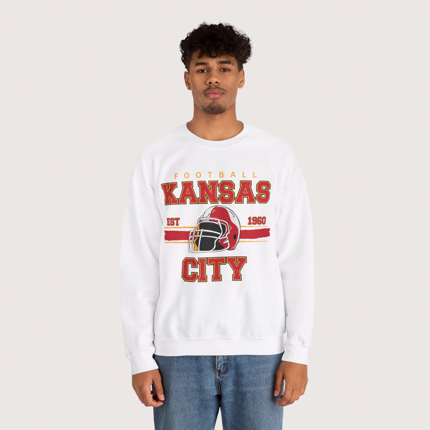 Vintage Kansas City Football Crewneck Sweatshirt