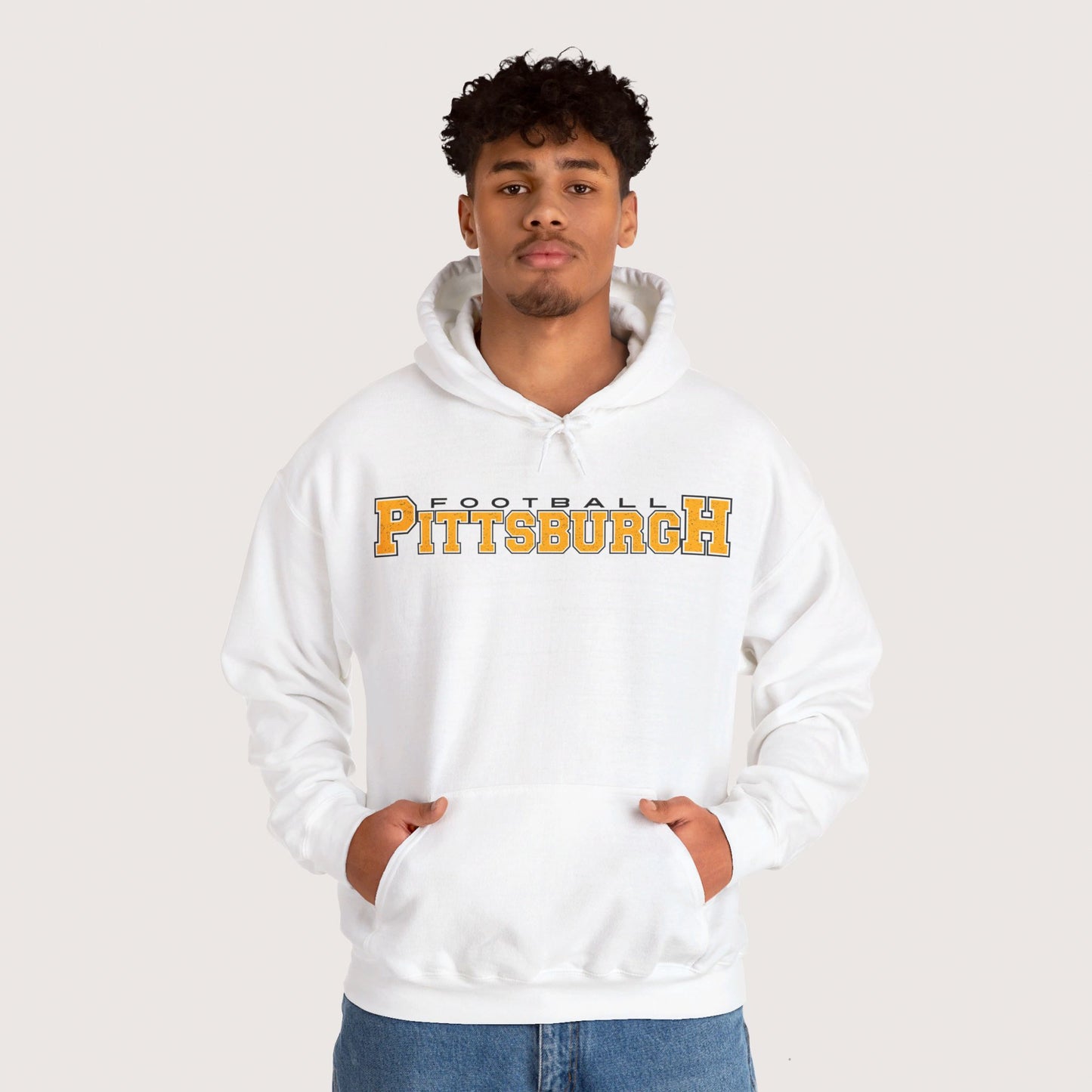 Vintage Pittsburgh Football Hooded Sweatshirt