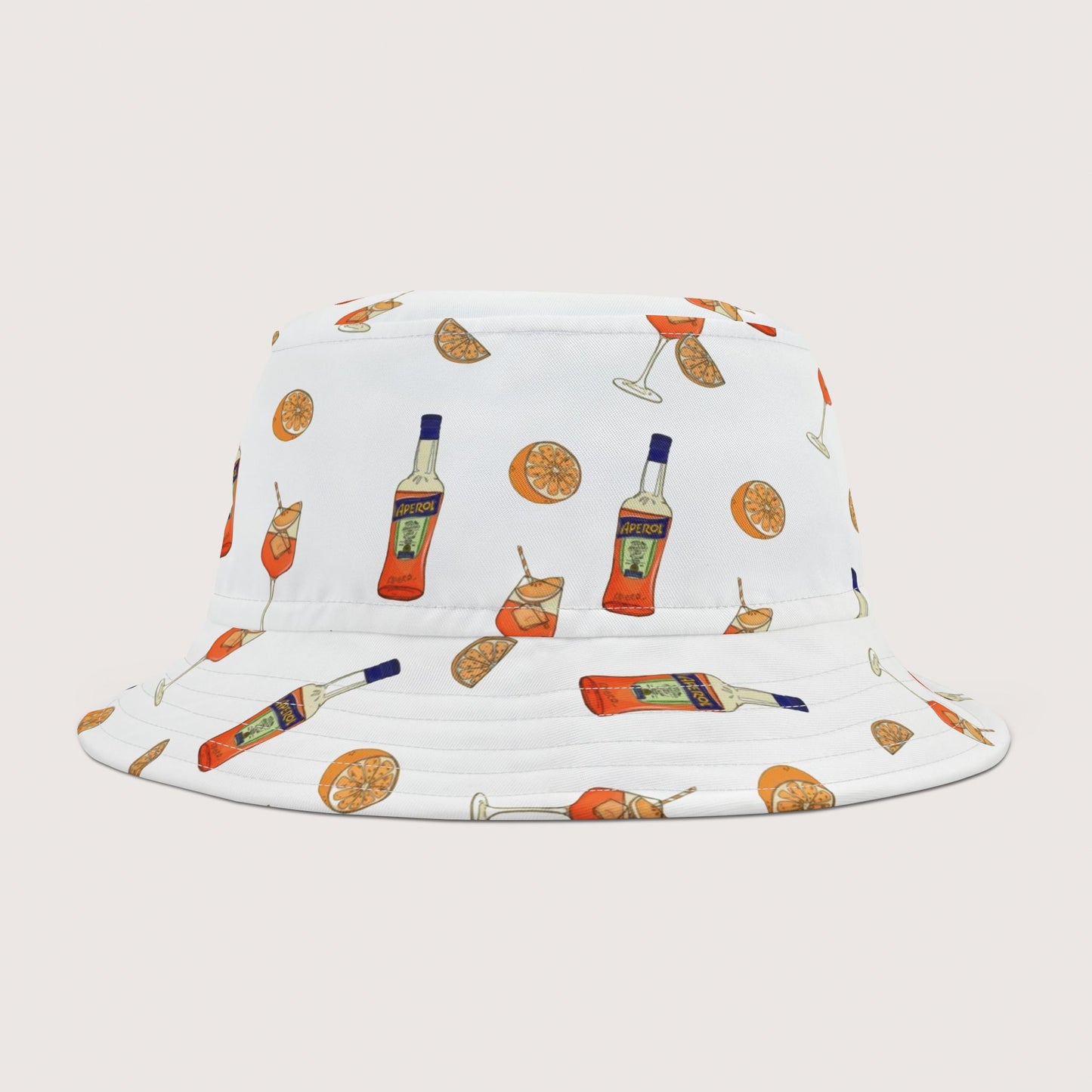 White Aperol Bucket Hat