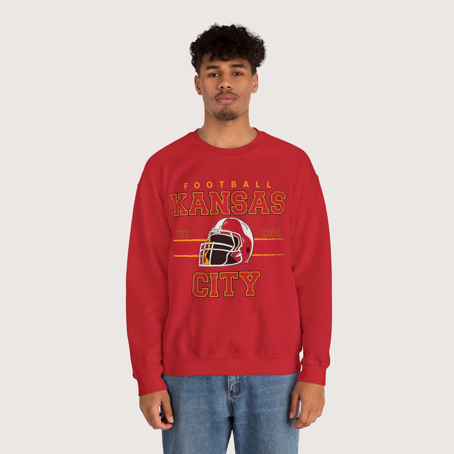 Vintage Kansas City Football Crewneck Sweatshirt