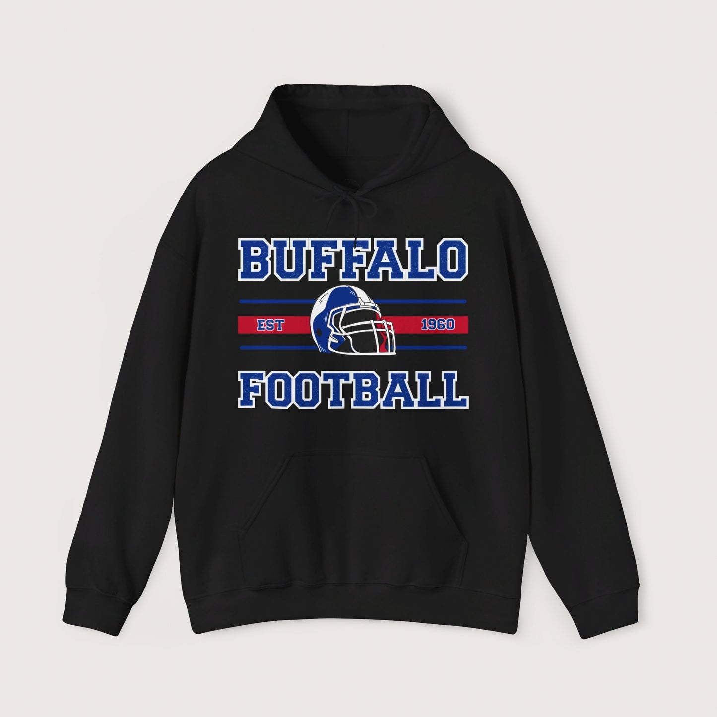 Vintage Buffalo Football Hooded Sweatshirt