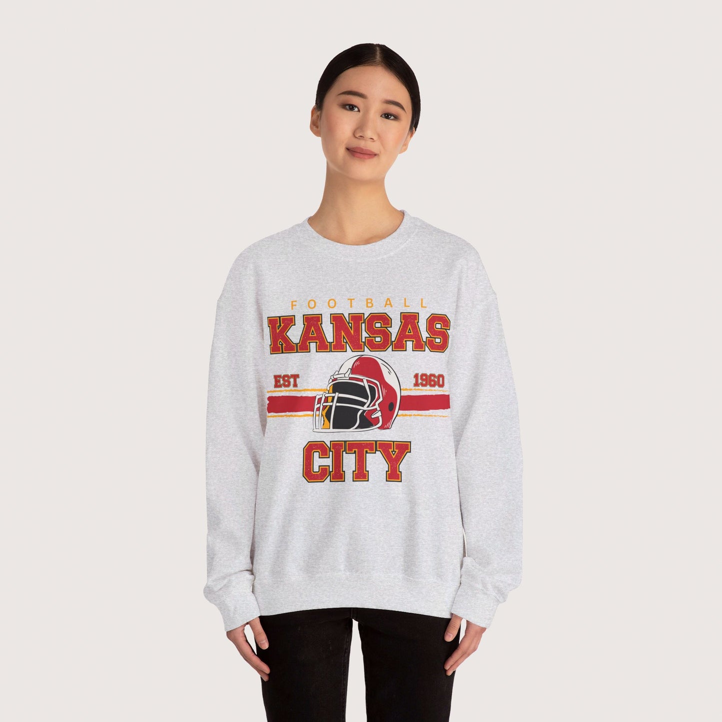 Vintage Kansas City Football Crewneck Sweatshirt