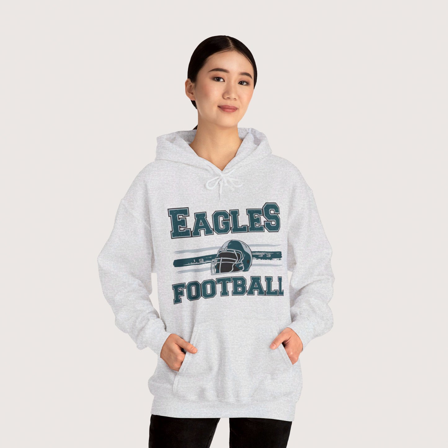 Vintage Eagles Football Hooded Sweatshirt