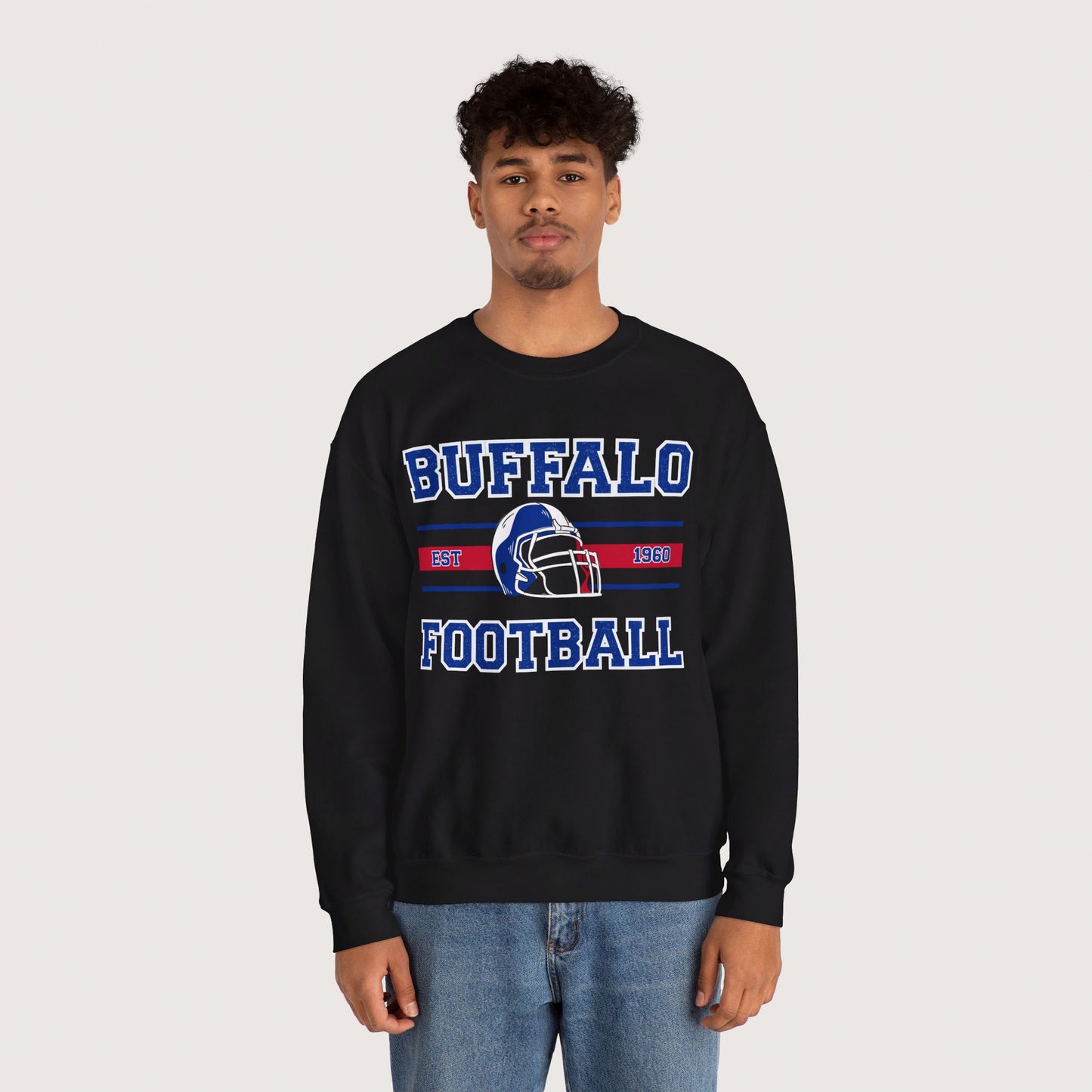 Vintage Buffalo Football Crewneck Sweatshirt