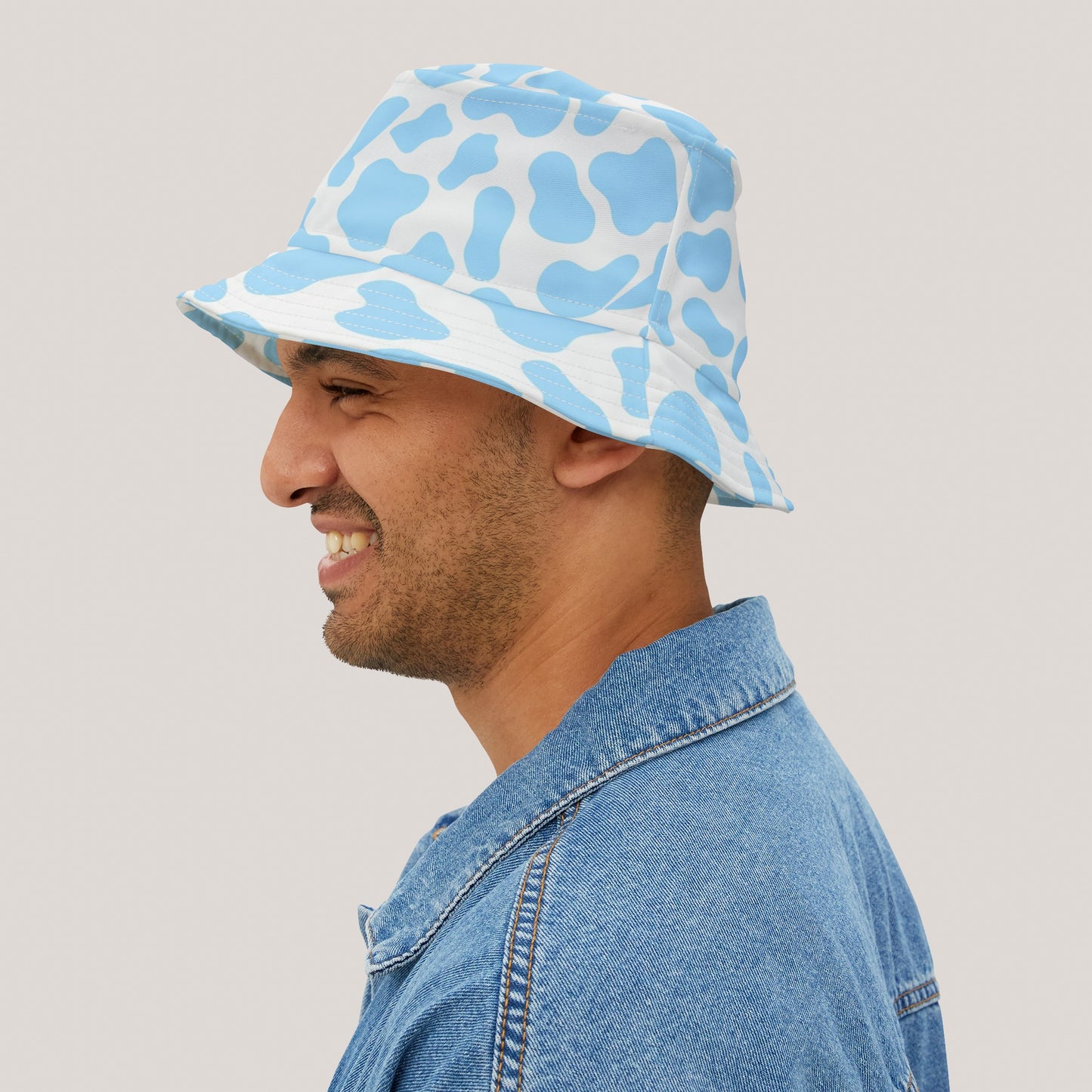 Blue Cow Bucket Hat