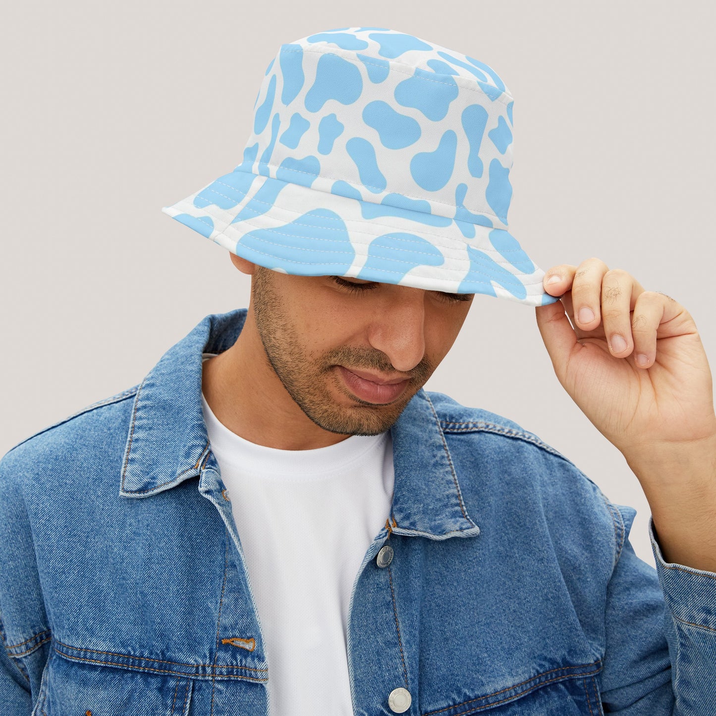 Blue Cow Bucket Hat