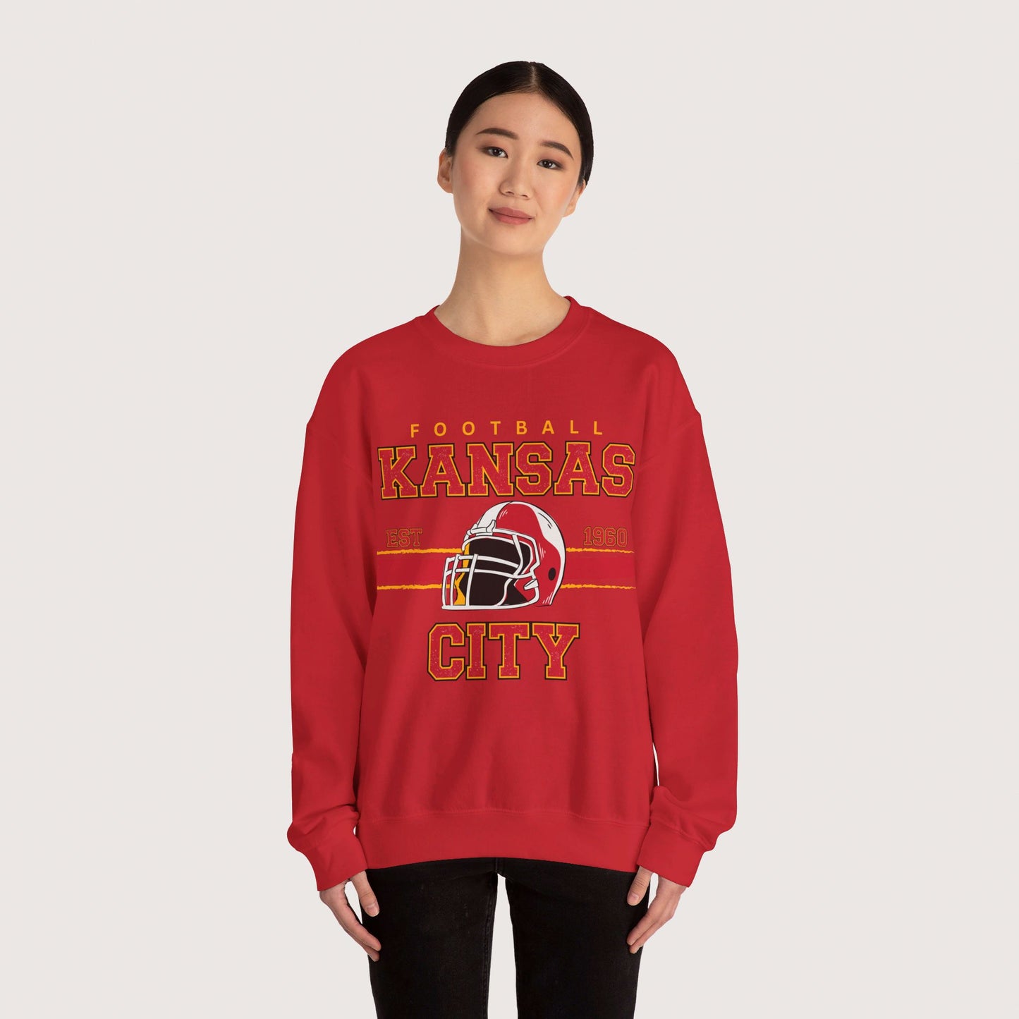 Vintage Kansas City Football Crewneck Sweatshirt