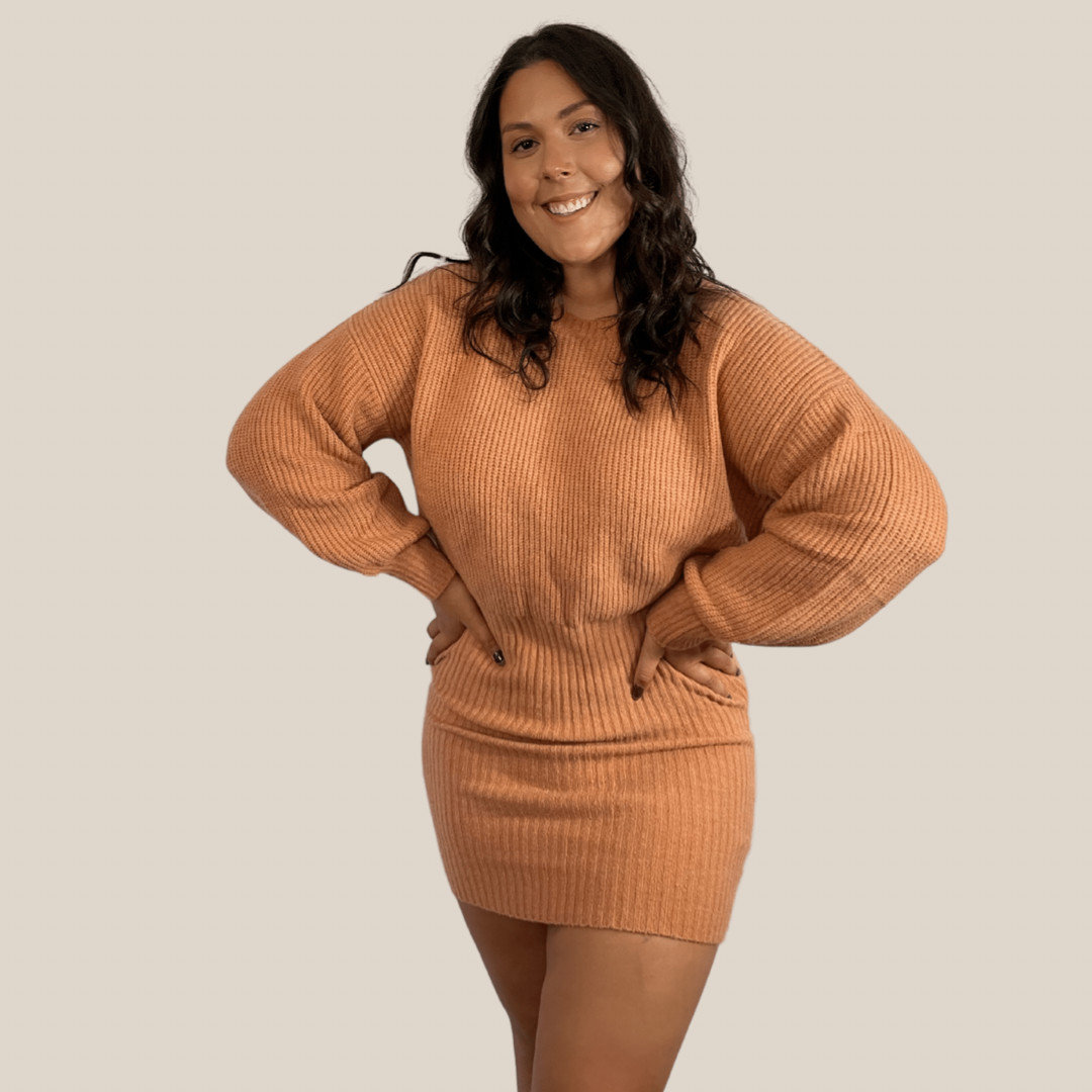 Pumpkin Spice Sweater Dress