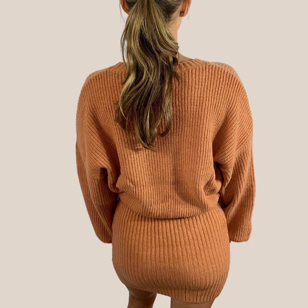 Pumpkin Spice Sweater Dress