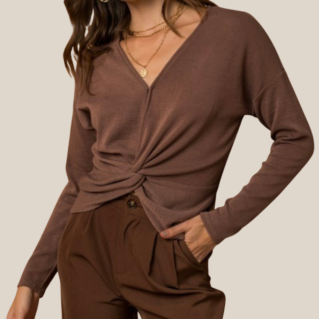 Mocha Twist Front Top