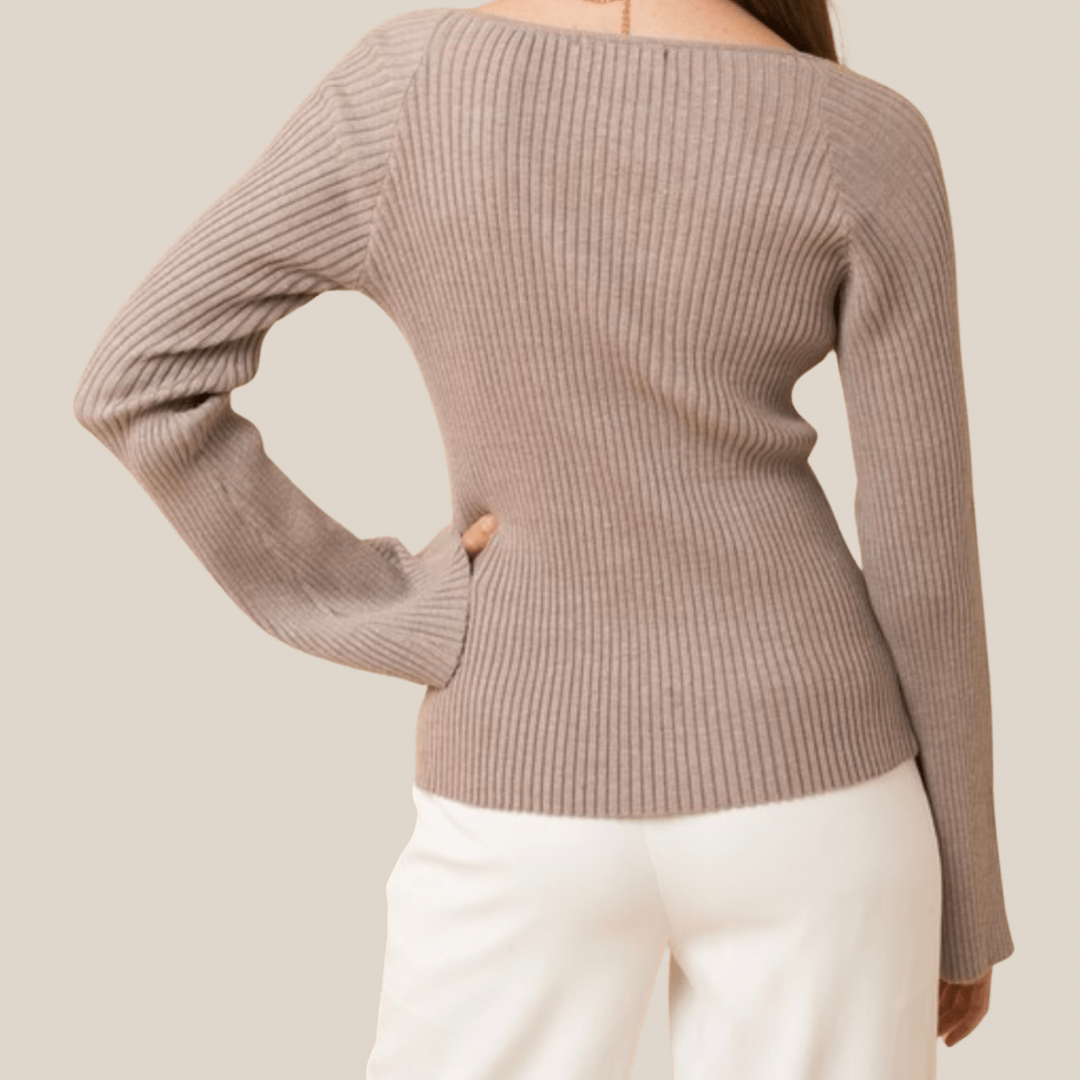 Ribbed Knit Sweater Top