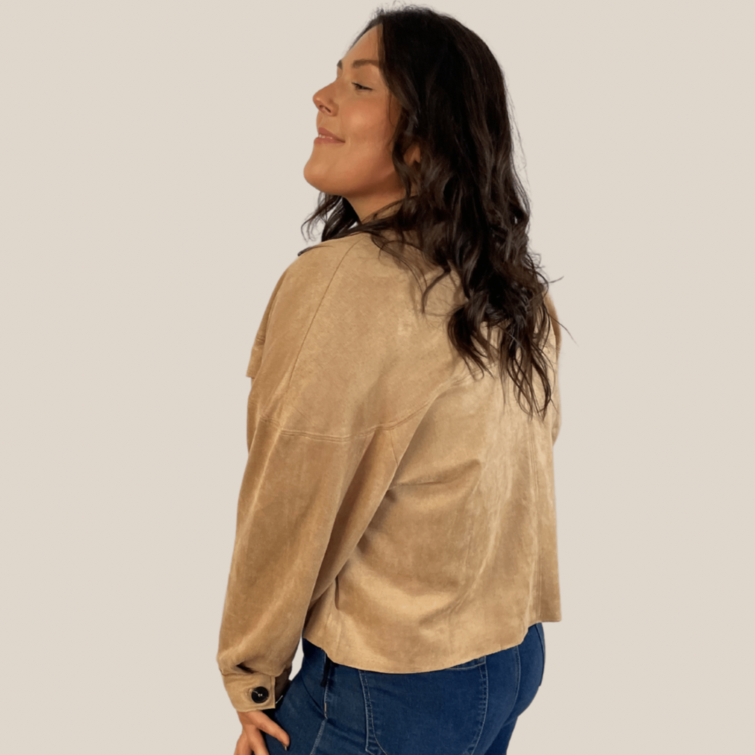 *RESTOCKED* Caramel Suede Jacket