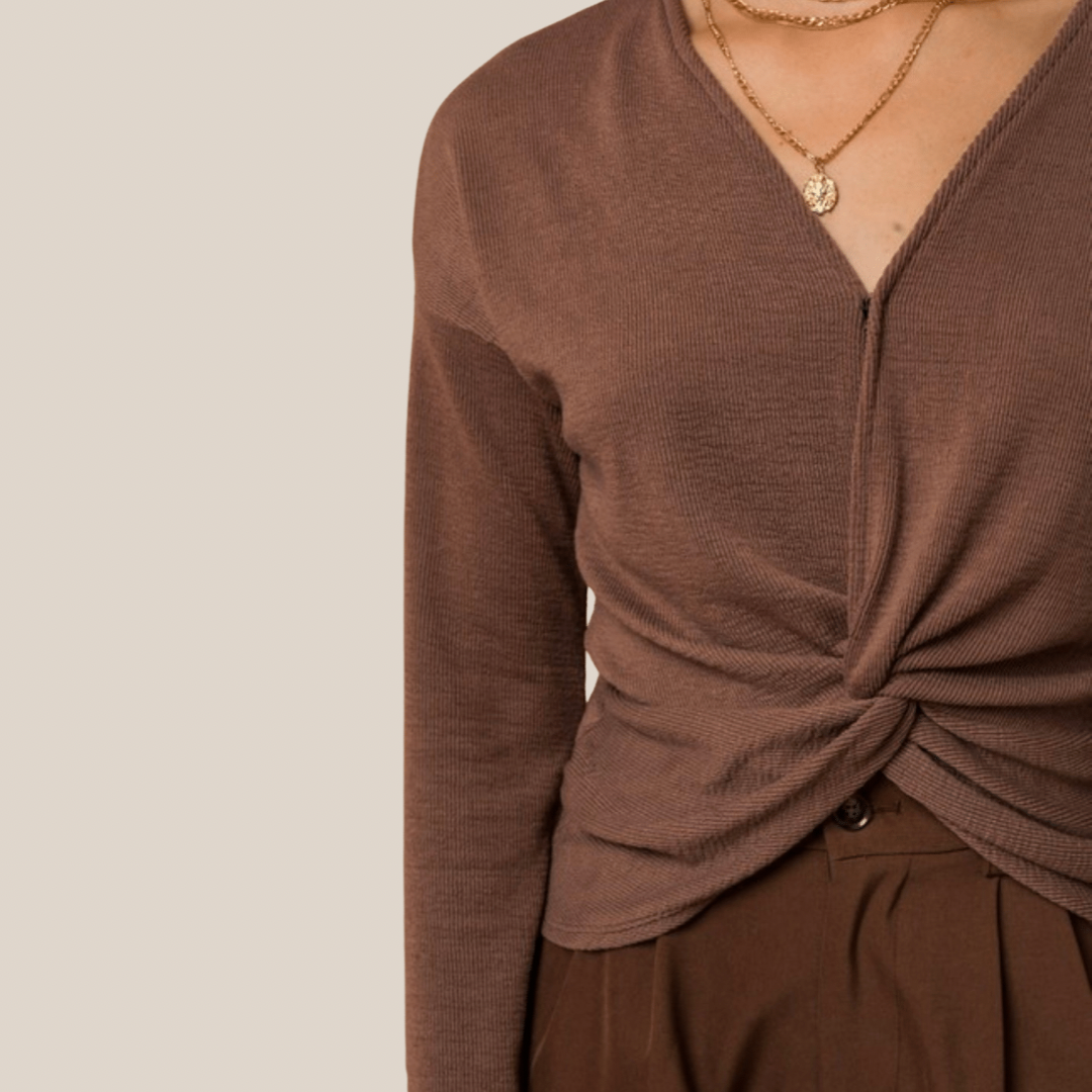 Mocha Twist Front Top