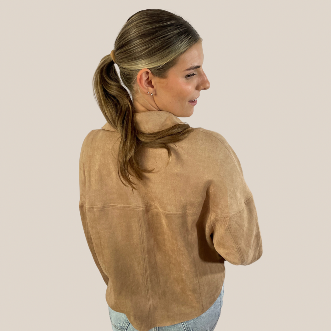 *RESTOCKED* Caramel Suede Jacket